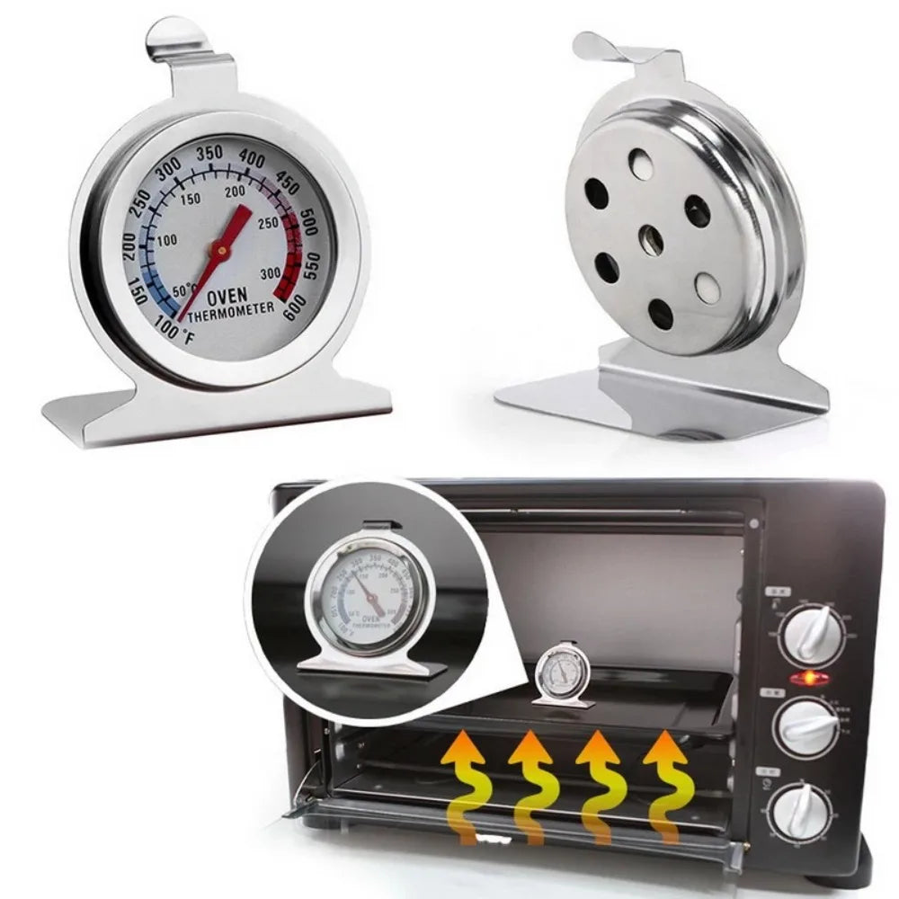 Stainless Steel Oven Cooker Thermometer Temperature Gauge Mini Thermometer Grill Temperature Gauge for Home Kitchen Food HOT Quake