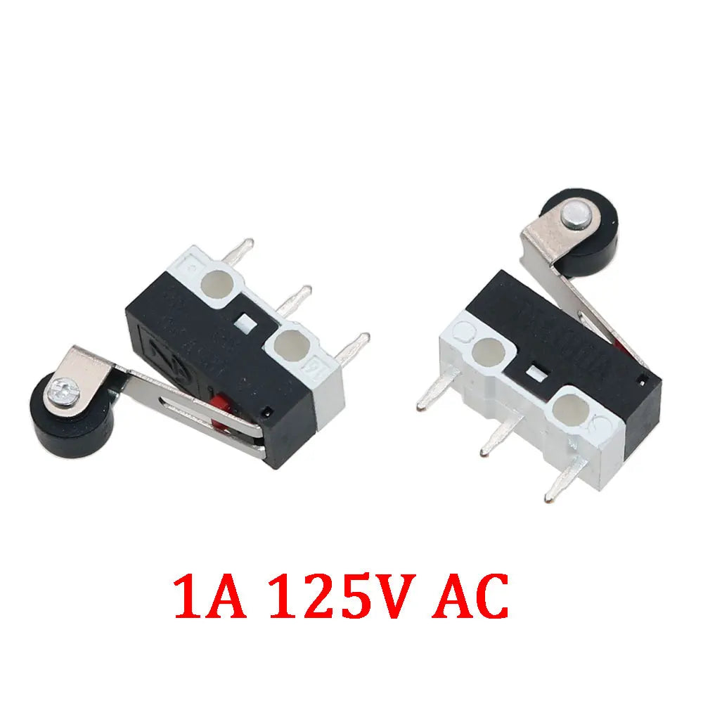 3 Pins 1A/5A 125V/250V Mini Micro Limit Switch Terminals SPDT Roller Arc lever Snap Action Push Micro Mouse switches C NO NC Quake D 1PCS