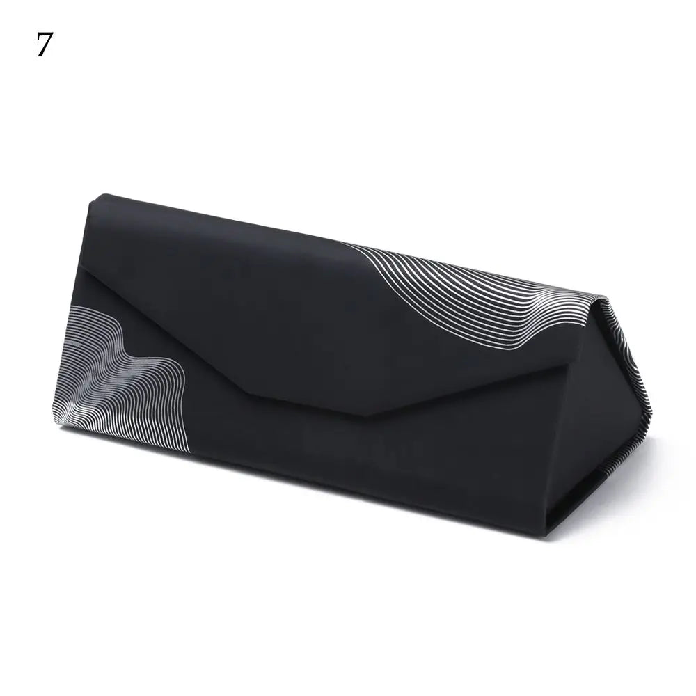 Unisex Folding Black Portable Eyeglasses Case Triangle Glasses Box Sun Glasses Box Eyeglasses Accessories Quake 7
