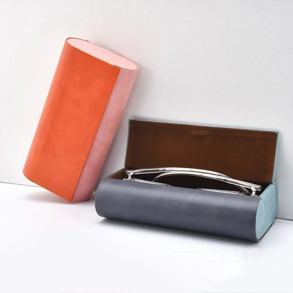 Fashion Double Layer Double Eyeglasses Case PU Leather Large Capacity Eyeglasses Holder Waterproof Sunglasses Box Women Quake