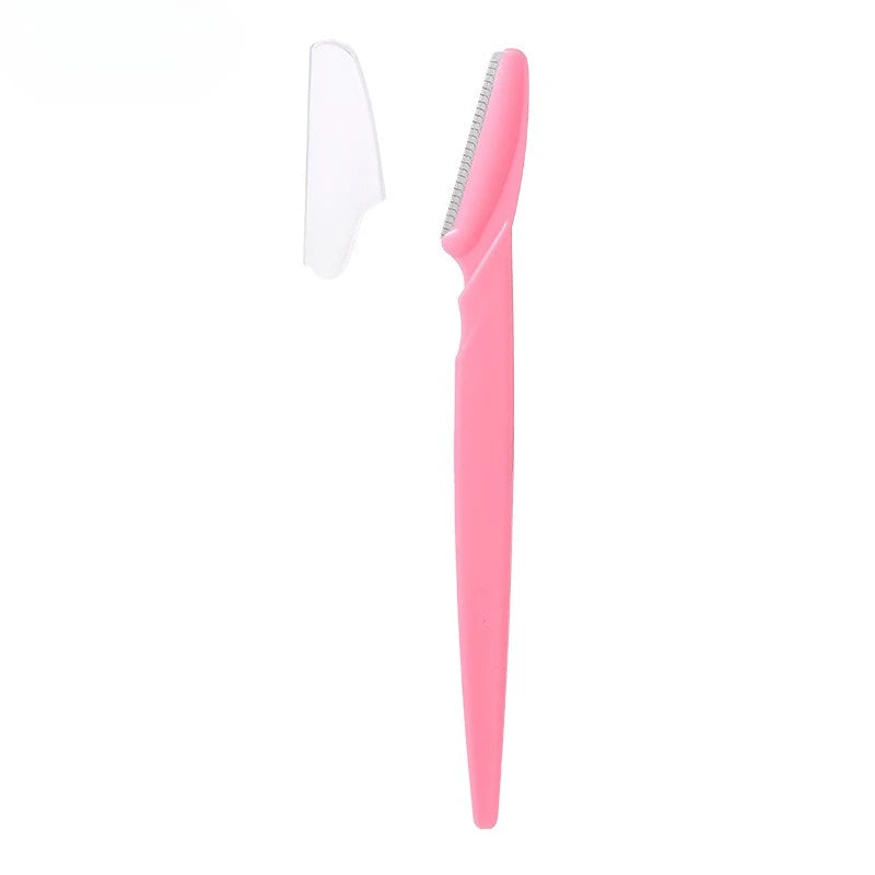 Travel Portable Eyebrow Trimmer Face Razor Face Hair Remover Tools Eyebrow Razor Instruments Cosmetic Beauty Pro Make Up Tools Quake 1Pcs pink