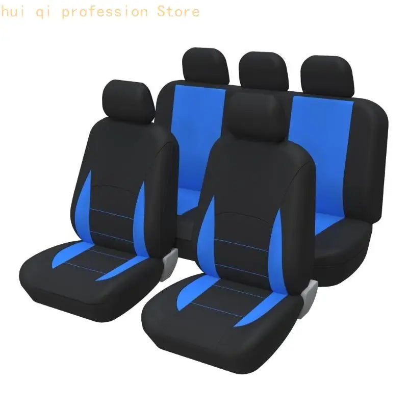 Universal Full Car Front And Rear Covers Protectors Set-Washable Easy Fit H8WE Quake Blue CN