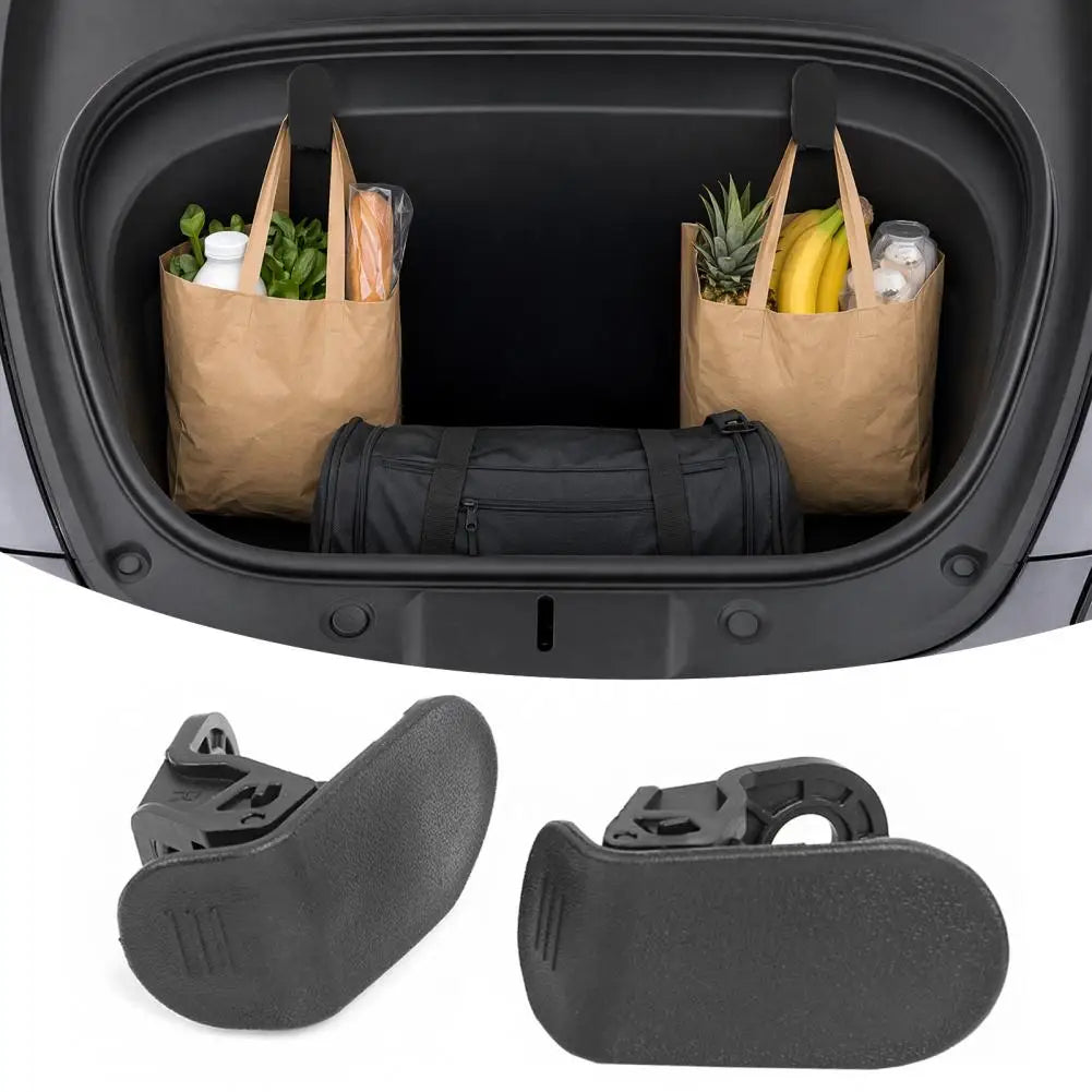 Strong Load-bearing Car Hook 1 Pair Front Trunk Hooks for Tesla Model 3 Foldable Frunk Organizer Accessories Strong Load-bearing Quake