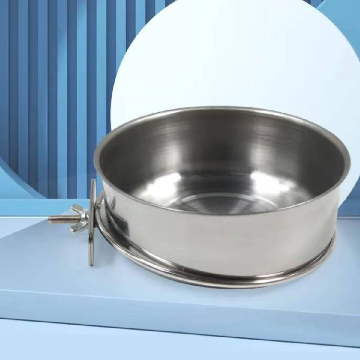 Robust Stainless Bird Feeder Bowl Attach on Cage Dish for Parrot Meals and Hydration Routine Quake