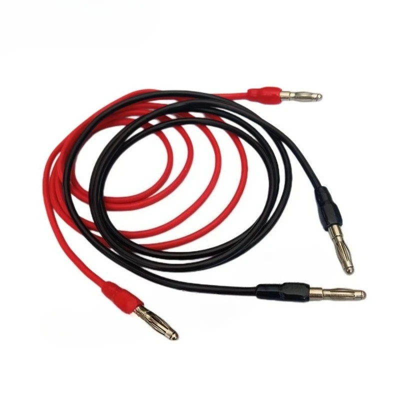 22AWG Probe Test Jumper Wire Alligator Clip Banana Plug Male Female Cable For Lab Power Supply Circuit Experiment Connection Quake Banana Plug 2PCS Red 2M