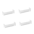4 Pieces Clear Display Rack Transparent Simple Storage Organizer Cosmetics Storage Rack for Living Room Countertop Cupboard Quake Short wide
