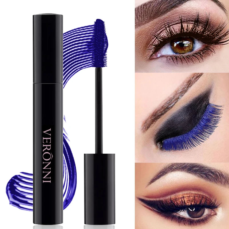 Color Mascara Eyelashes Lengthening Mascara 4D Silk Fiber Waterproof Curling Mascara Black Eyelashes Extension Make Up Cosmetics Quake