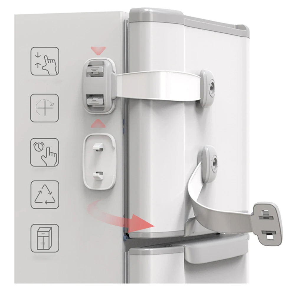 3pcs/lot Children Security Protector Baby Care Multi-function Child Baby Safety Lock Cupboard Cabinet Door Drawer Safety Locks Quake