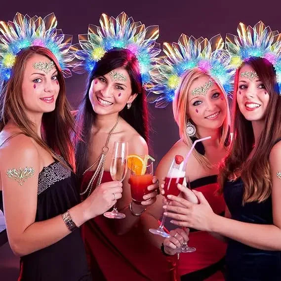 Stage party performance decorative headband laser luminous headband Girls women headwear Hair Styling Tools Accessories Quake