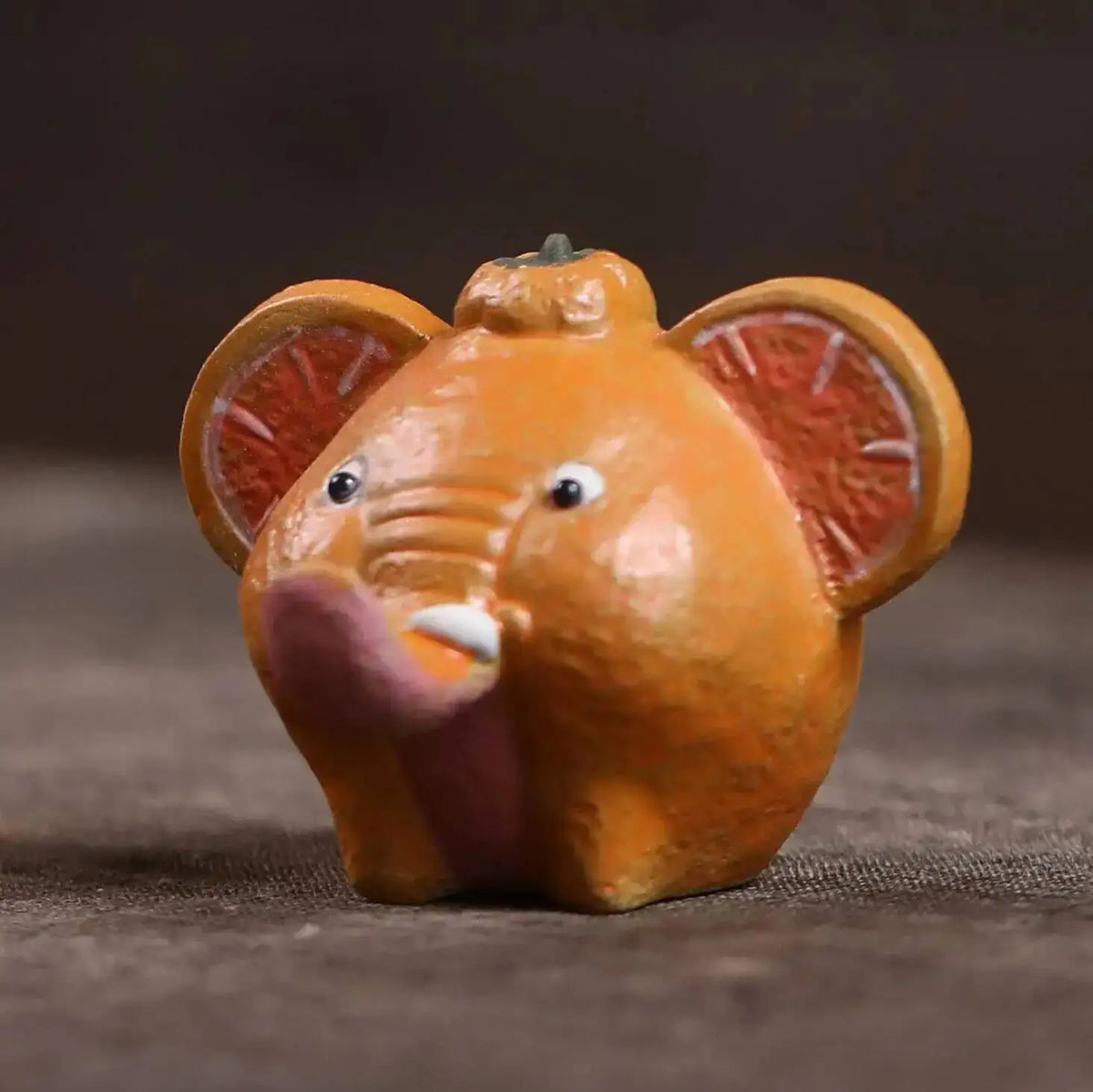 Yixing Zisha Tea Pet Elephant Ornament Original Mineral Handmade Creative Orange Object Prime Minister Tea Play Tea Table Tea Quake straight Nose