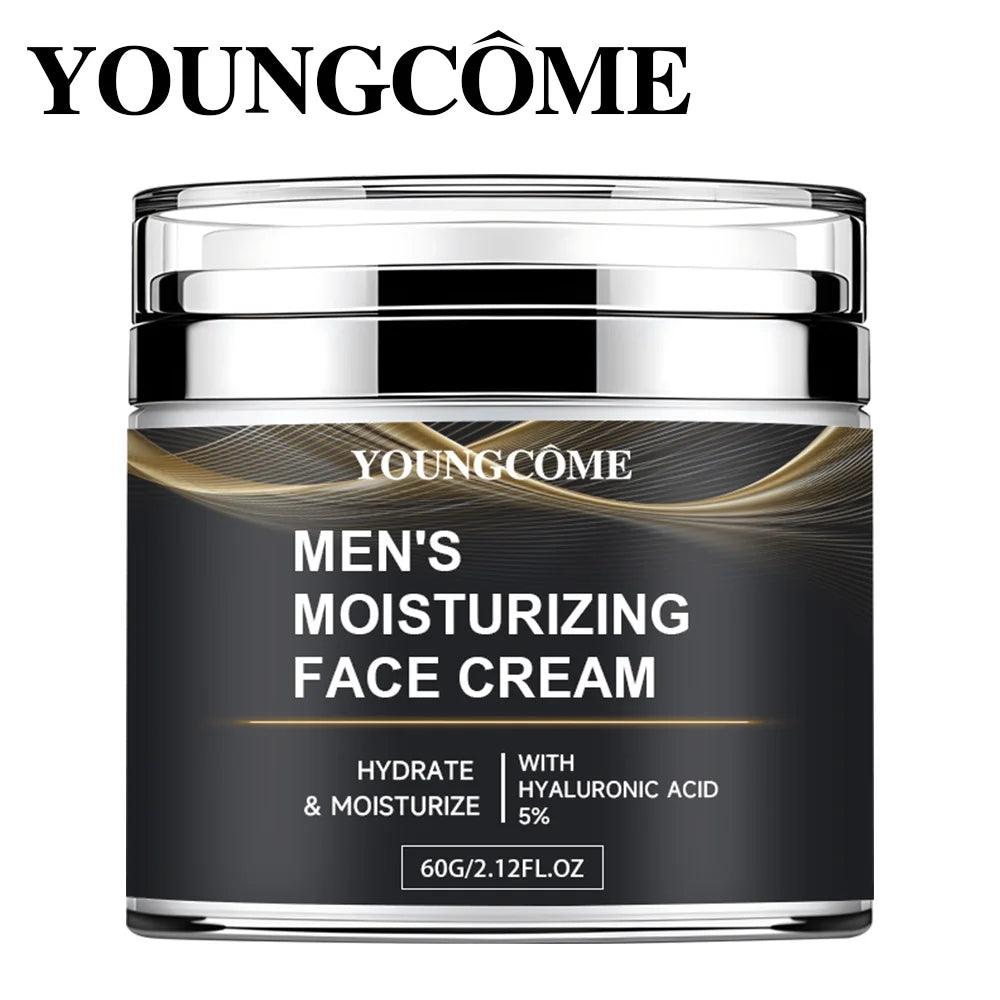 Men's Collagen moisturizing cream with retinol and vitamins, refreshing and hydrating, improves skin elasticity, day and night Quake