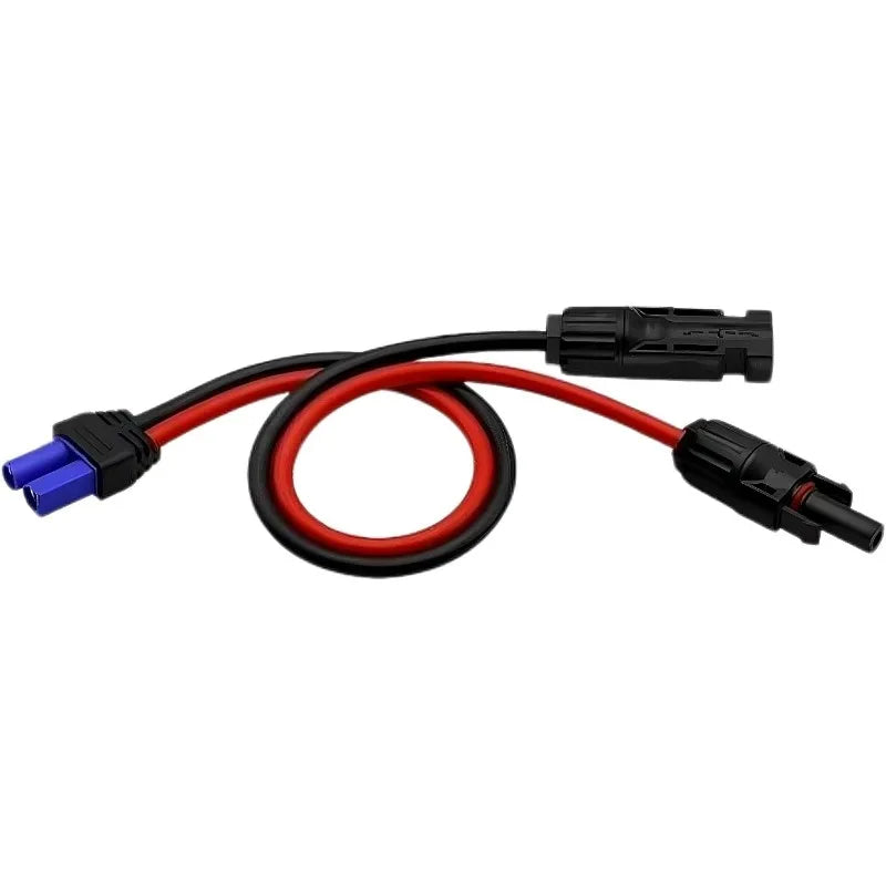 MC4 Solar Adapter Expansion Cable 12AWG Multiple‑Plug Connector Cord for Domestic Solar Power Plant PV Panel Wiring Quake MC4 to EC5 12AWG 5M
