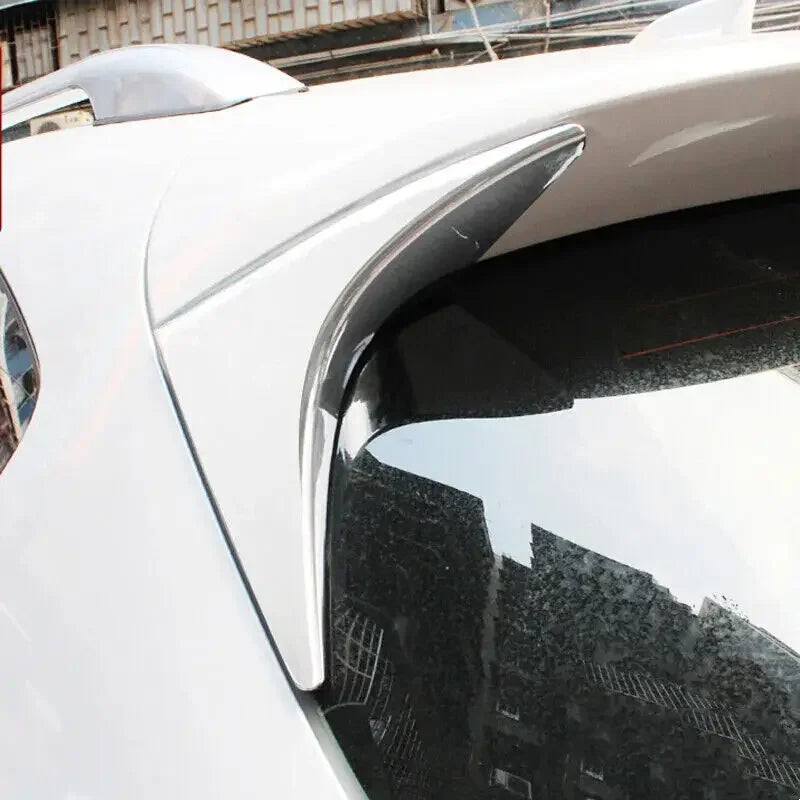 For Mazda CX-5 2012-2016 2Pcs Car Rear Window Spoiler Side Wing Cover Trim ABS Sticker Silver Chrome Decor Body Accessories Auto Quake