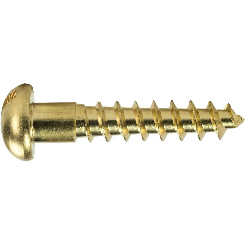 New Fasteners Slotted Drive Tapping Solid Brass Round Head Wood Screws Minus Quake