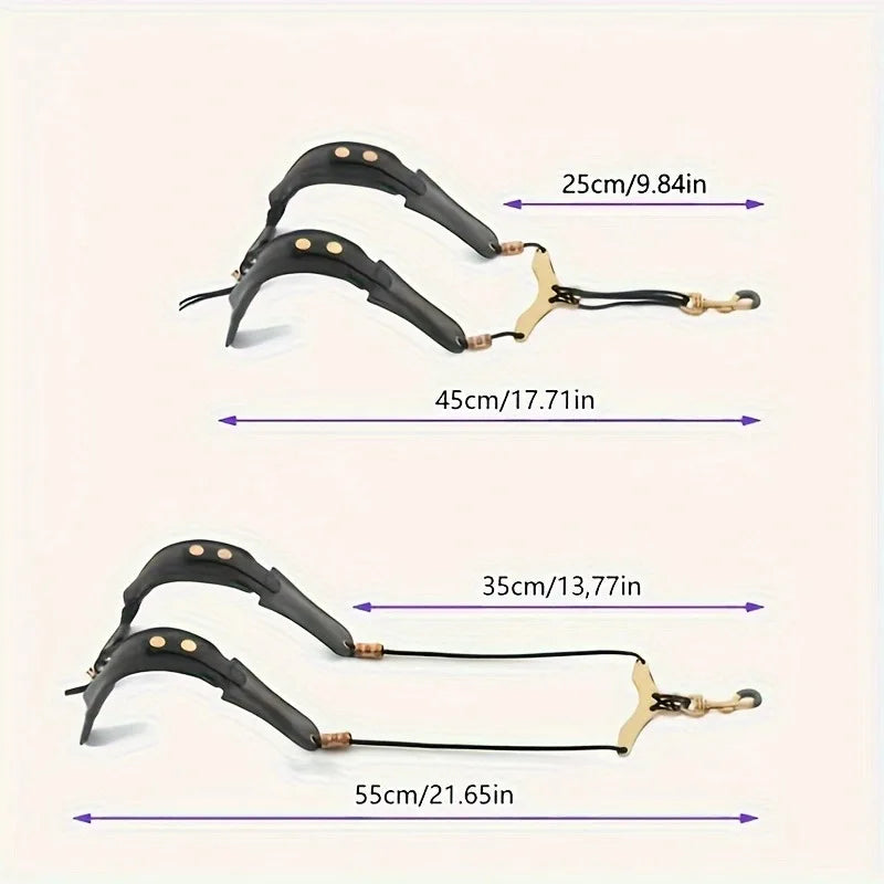 Leather Saxophone Neck Strap,Aluminum Plate Neck Strap with Saxophone Shoulder Straps for Alto,Tenor,and Baritone Electric Bass Quake