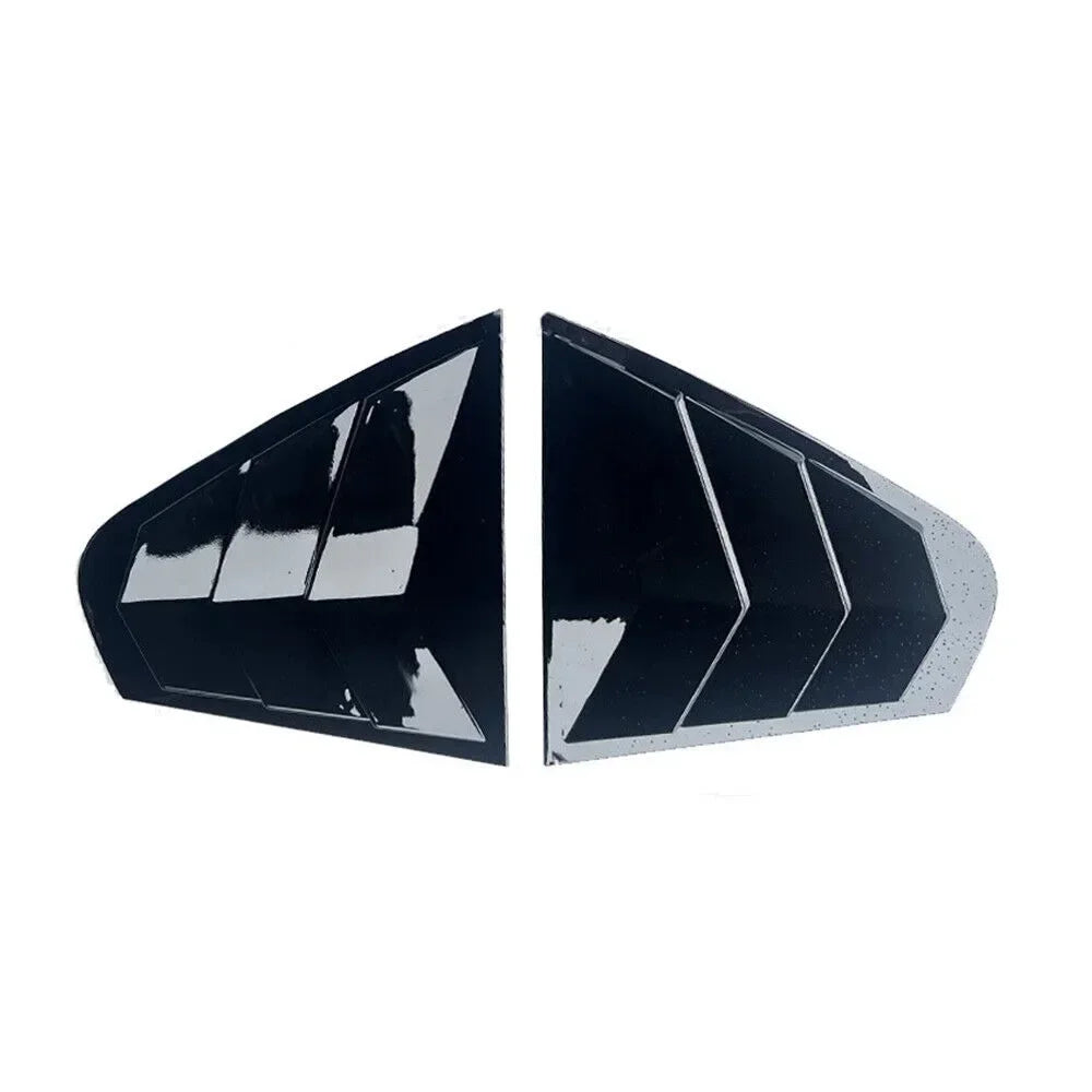 For Volkswagen Jetta MK6 2012-2018 Car Rear Louver Window Side Shutter Cover Trim Sticker Vent Scoop Carbon Fiber Accessories Quake Gloss Black