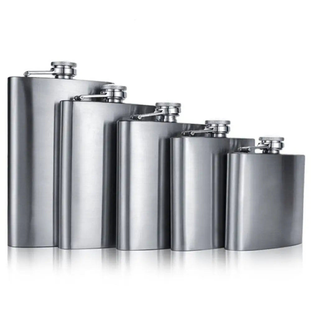Stainless Steel Hip Flask Portable Liquor Flask Leakproof Drinking Bottle Alcohol Wine Whiskey Holder Drinkware Wedding Party Quake