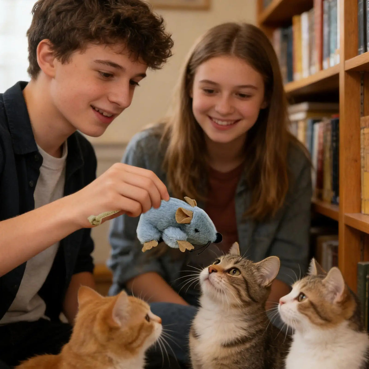 Cat Toy Plush Mouse Compact Realistic Play Game with Built-In Sound Plush Cat Toys for Daily Ground Home Indoor Outdoor Birthday Quake