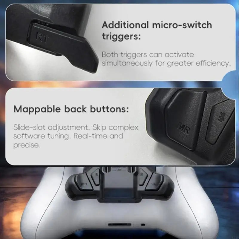 Back Button Paddles Add On For Series Gamepad With Audios Port And Quick Mute Function For Competitive Play K1KF Quake