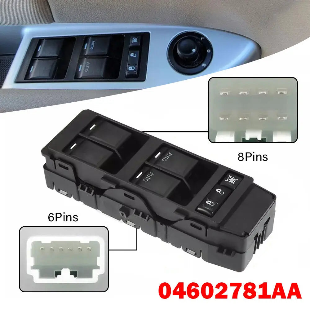 For Jeep Grand Cherokee Commander Chrysler 300 200 9 Dodge Durango Charger Magnum Car Master Power Window Door Switch 04602781AA Quake Default Title