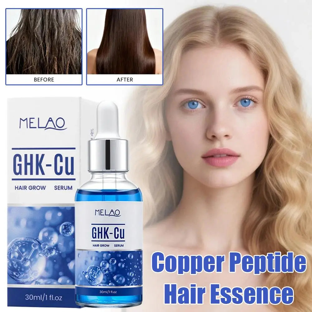 Copper Peptide Hair Serum Ghk-Cu Peptide for Hair Growth Scalp Moisturizer Advanced Regrowth Treatment Root Strengthen Hair Oil Quake