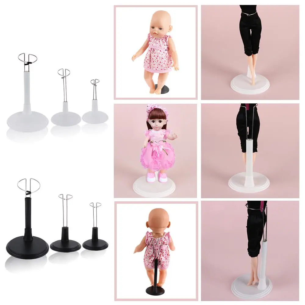 1 Pcs Doll Bracket White Black Doll Dummy Puppet Adjustable Stand Holder Support Toy Store Display Dollhouse Accessories Quake