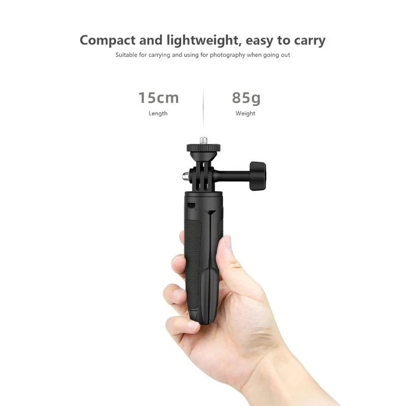 Extendable Aluminum Selfie Tripod With 3Section Poles Phone Camera Mounts Compactly Handle for Travel Vlog K1KF Quake