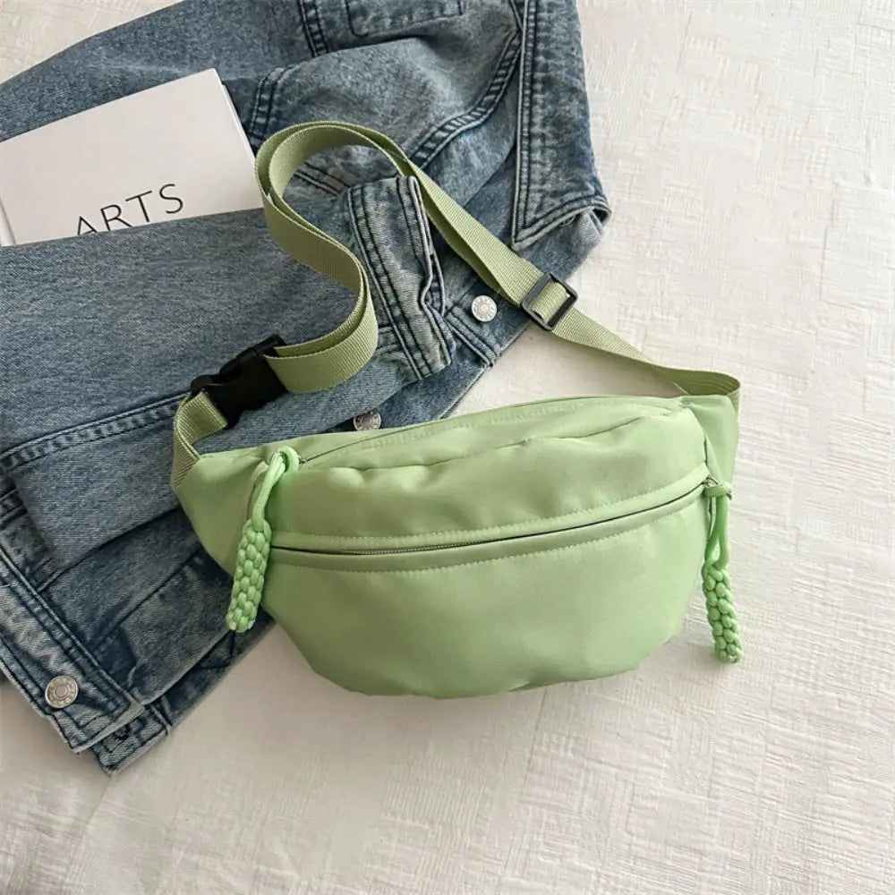 Fashion Half Moon Women's Chest Bag Large Capacity Oxford Cloth Waist Bags Multifunctional Waterproof Running Belt Bags Outdoor Quake 7