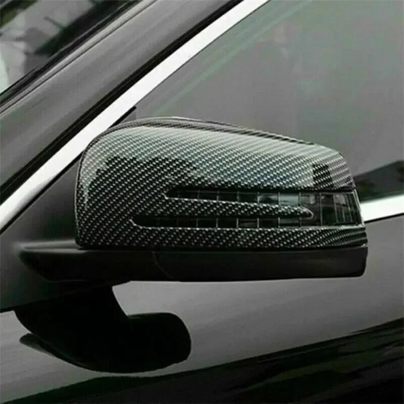 For Mercedes Benz W176 W246 W212 W204 C117 X156 X204 W221 A B C E S Class Car Rearview Side Mirror Cover Wing Cap Trim Sticker Quake