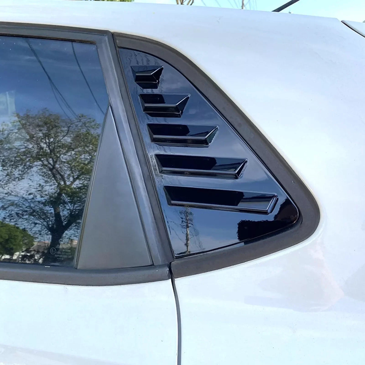 For Volkswagen VW Polo MK5 6R 6C 2011- 2017 Car Rear Louver Window Side Shutter Cover Trim Sticker Vent Scoop ABS Carbon Fiber Quake