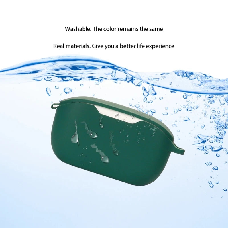 Compatible for JBL Wave Buds Shockproof Headphone Sleeve Impact-resistant Housing Anti Dust Washable Silicone Soft Cover K1KF Quake