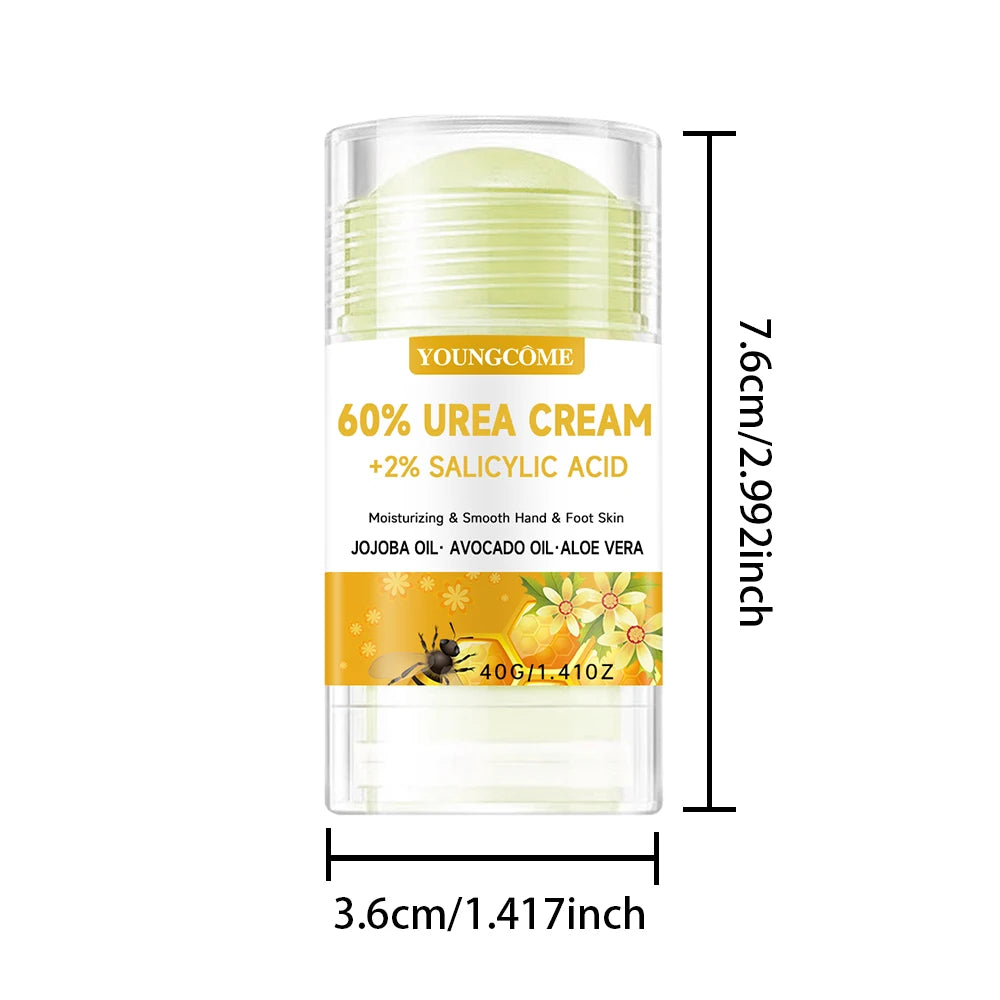 60% Urea Cream +2% Salicylic Acid Foot Cream Deodorant Stick Anti Sweating Keep Drying Fragrance Remove Foot Odor Moisturizing Quake 40g
