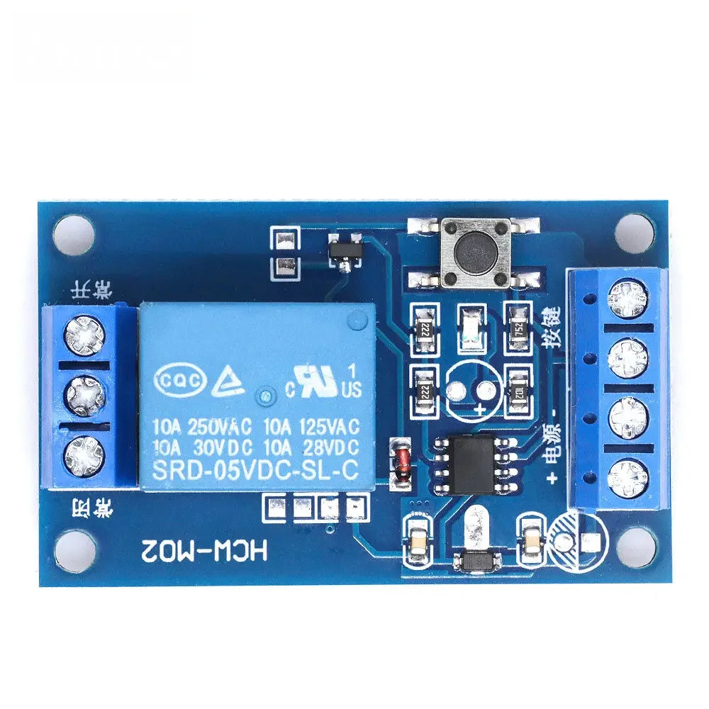 Bistable Relay Module 5V/12V Single Button Self-locking Start-Stop Switch for Car Modification with Key Control Quake