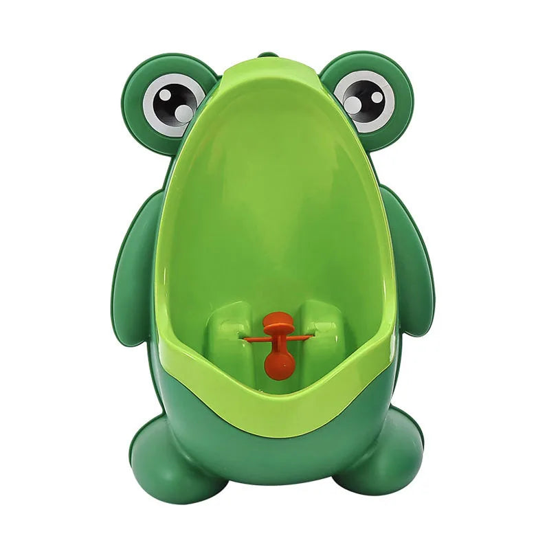Children Baby Boy Wall-Mounted Hook Frog Potty Toilet Training Frog Stand Vertical Urinal Penico Pee Infant Toddler Bathroom Quake A1 Green