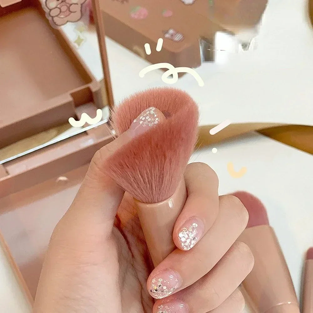 5pcs Portable Mini Makeup Brushes Set Foundation Brush Eyeshadow Brush Fiber Soft Makeup Brushes for Women Makeup Beginner Quake