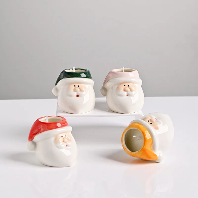 Household Creative American Style Personalized Santa Claus Candle Cup Empty Cup Ceramic Cup Gift Quake