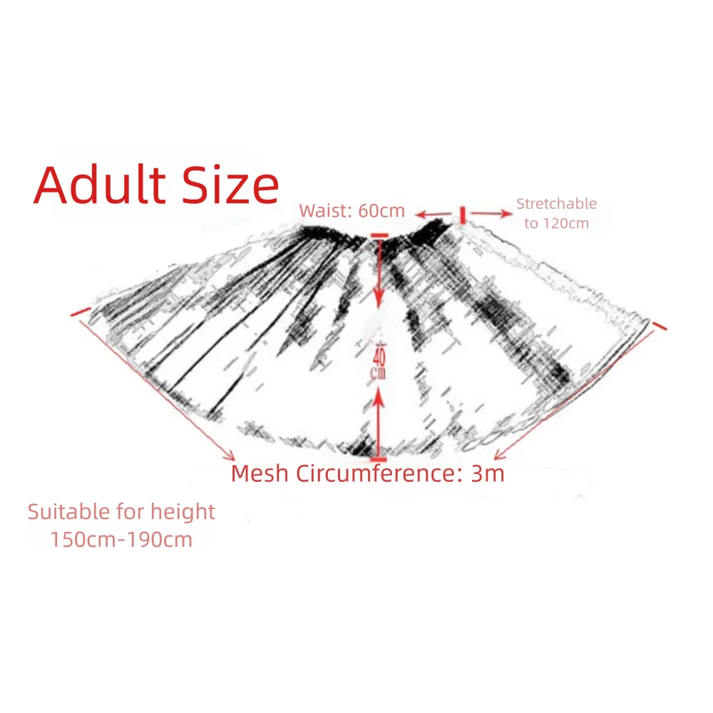Adult Party Elastic Pleated Dance Puffy Skirts Lolita Petticoat Ballet Skirts Tutus Skirt Quake