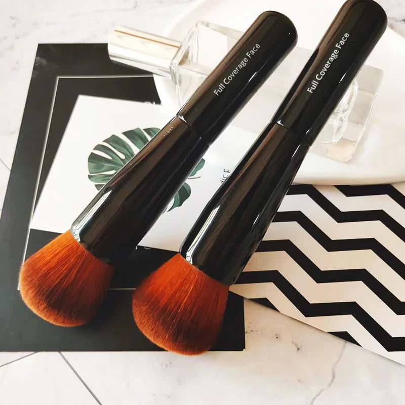 Portable Black Traceless Foundation Brush Round Head Foundation Contouring Makeup Brush Cosmetic Beauty Essential Tools Quake