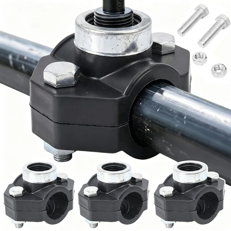 Female Thread PE Water Pipe Connector Kit Professional Pipe Water Splitter Leak-Proof Garden Water Pipe Repairing Tee Connectors Quake