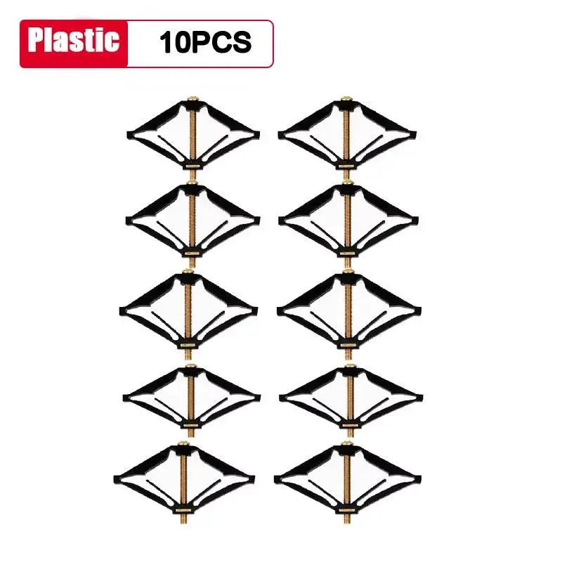 10Pcs Wall Socket Box Repair Clamp Mechanical Structure Easy Operation For Home Electrical Switch Socket Repair Quake Black 10pcs other