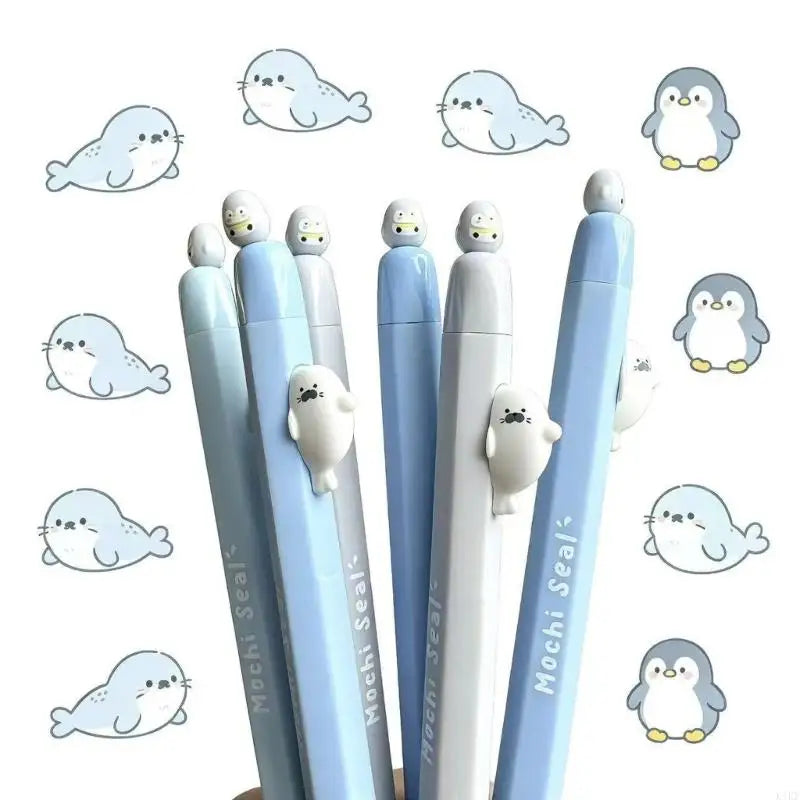 Retractable Gel Pen with Smooth Quick-Drying 0.5MM Pen Point, and Playful Animal Decorations for Writing K1KF Quake