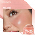 1PC Round Jar of Clear Powder Blusher, Brighten The Face, Waterproof and Durable, Multi Color Powder Blusher Choice Quake 02