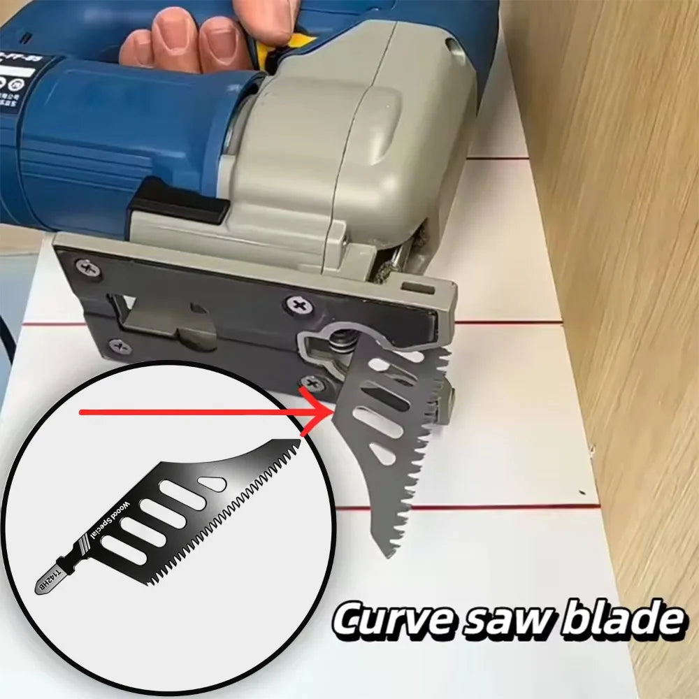 Carbon Steel Scroll Saw Blade T-Shank Fine Coarse Teeth Saw Blade for Wood Aluminum Household Fast Tight Spaces Cutting Tools Quake