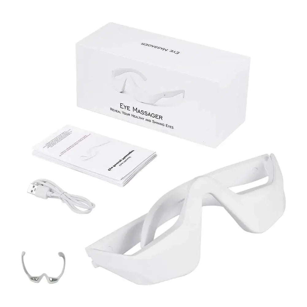 3D Eye Fatigue Relief Massager 3D Glasses Design Dark Circles Lighten Fine Lines Smooth Under Eye Care Beauty Tool Quake