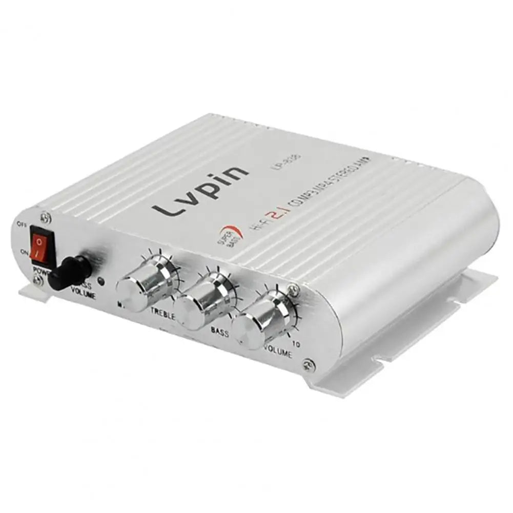 Useful Subwoofer 2.1 Channels Mini Stereo Amplifier 2.1 Channels Radio Subwoofer Quake Silver
