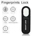 Mini Fingerprint Padlock USB Keyless Luggage Lock Electronic Lock Smart Biometric Fingerprint Door Lock Quick Unlock For Travel Quake Black