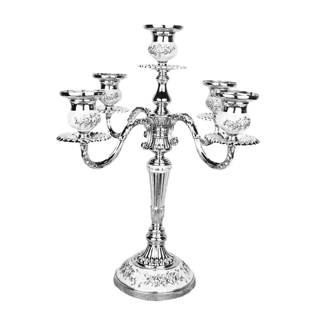 Decorative Alloy Candle Holders Tall Metal Candelabra Table Candlestick Stand for Wedding Banquet and Home Decor Quake