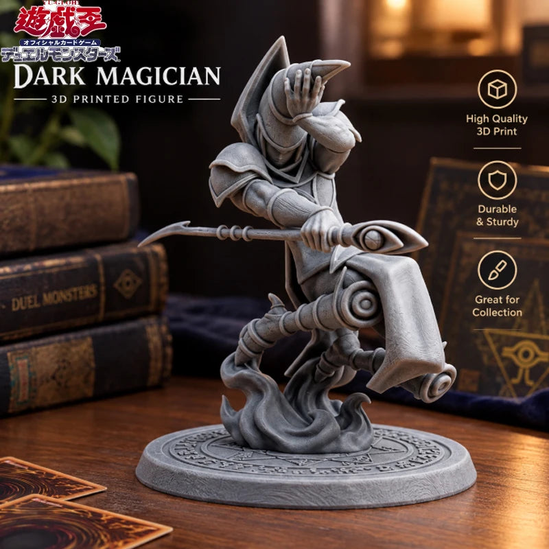 Hot New Yu-Gi-Oh Dark Magician 3D Printed Mini Figure Desktop Decor Statue Anime Collectible Diy Handmade Gift for Fans Quake