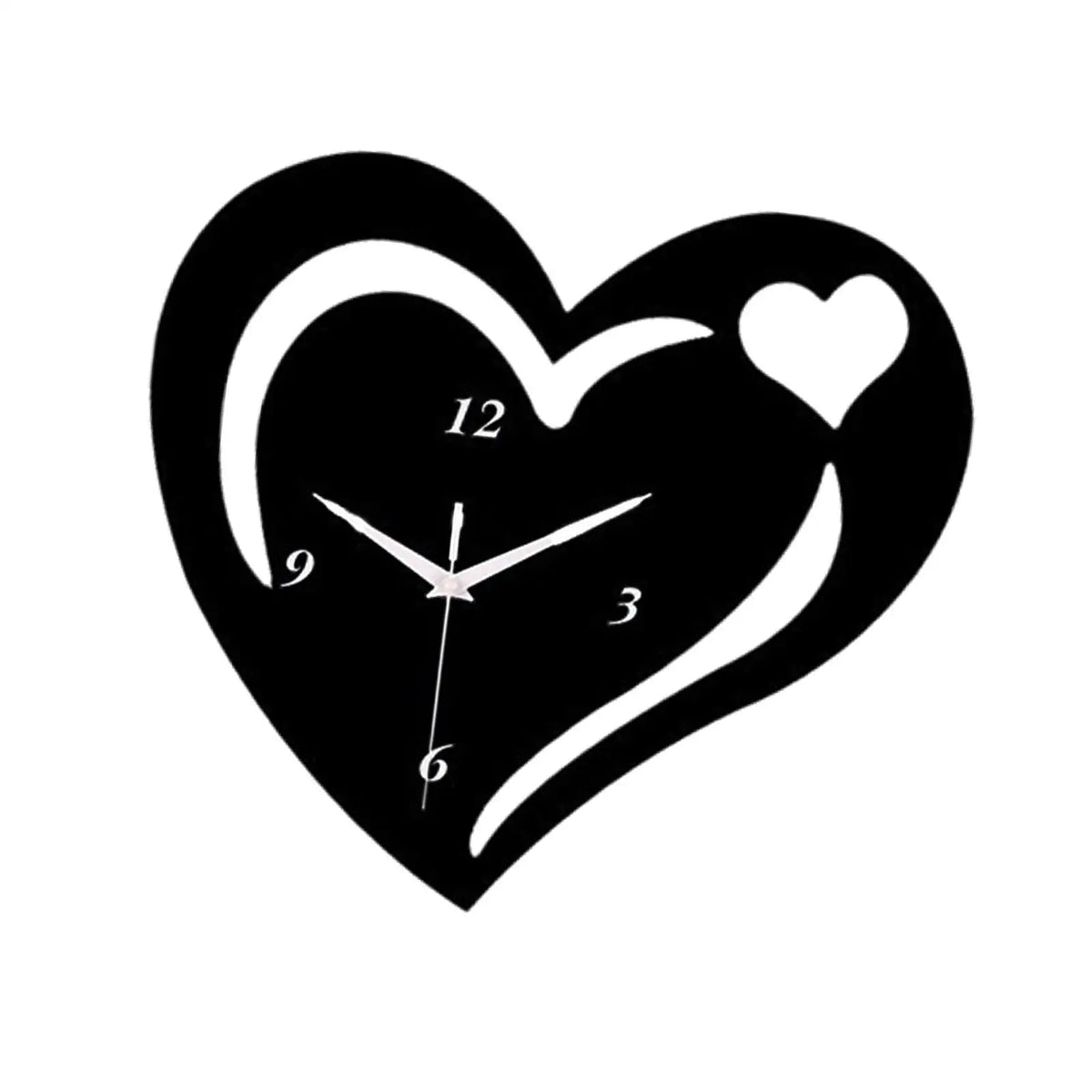 Heart Wall Clock Silent Clock 12inch Wall Ornament Creative Decorative Clock for Living Room Bedroom Office Home Decoration Quake
