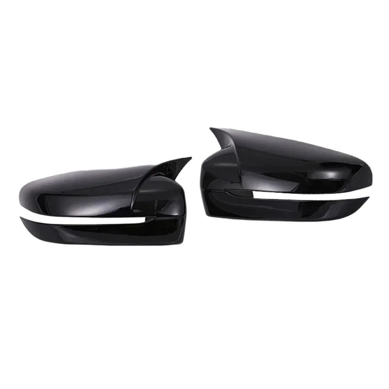 For BMW 3 4 5 7 8 Series G20 G21 G28 G22 G11 G12 G30 G38 Rearview Side Mirror Cover Wing Cap Sticker Door Rear View Case Trim Quake Gloss Black